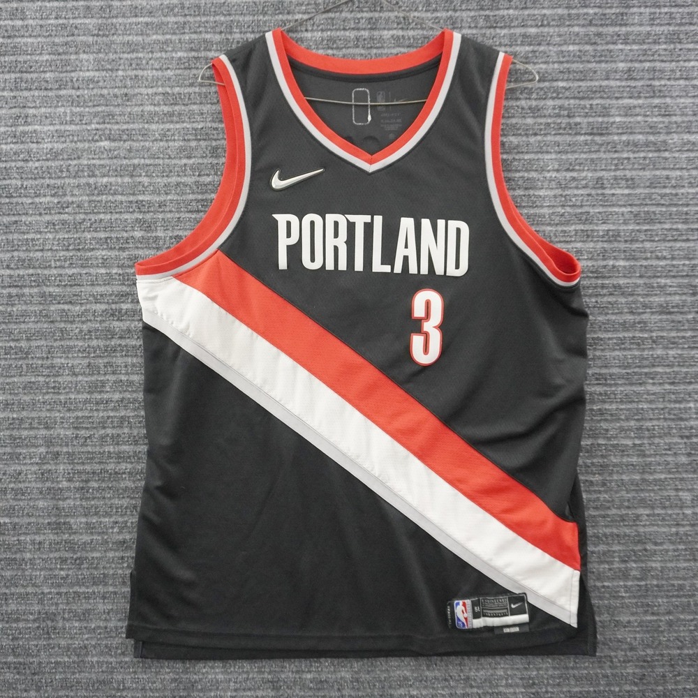 Nike Portland Trail Blazers CJ McCollum Basketball Jersey Mens XXL Black Icon